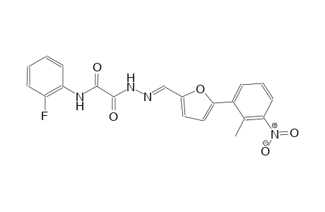 N-(2-fluorophenyl)-2-((2E)-2-{[5-(2-methyl-3-nitrophenyl)-2-furyl]methylene}hydrazino)-2-oxoacetamide