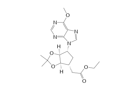 4H-Cyclopenta-1,3-dioxole-4-acetic acid, tetrahydro-6-(6-methoxy-9H-purin-9-yl)-2,2-dimethyl-, ethyl ester, [3aR-(3a.alpha.,4.alpha.,6.alpha.,6a.alpha.)]-