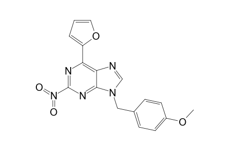 6-(2-Furyl)-9-(4-methoxyphenylmethyl)-2-nitro-9H-purine