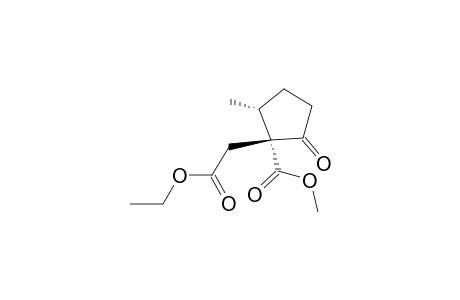 2.beta.-[(Carboethoxy)methyl]-2-(carbomethoxy)-3.alpha.-methyl-cyclopentanone