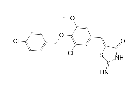(5Z)-5-{3-chloro-4-[(4-chlorobenzyl)oxy]-5-methoxybenzylidene}-2-imino-1,3-thiazolidin-4-one
