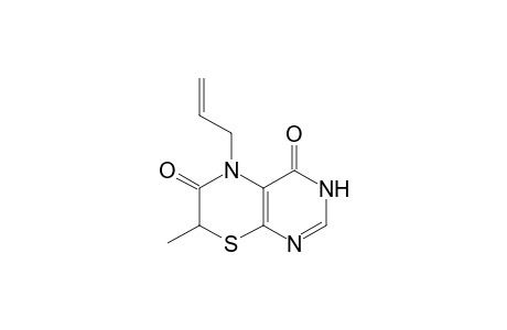 4H-Pyrimido[4,5-b][1,4]thiazine-4,6(7H)-dione, 3,5-dihydro-7-methyl-5-(2-propenyl)-