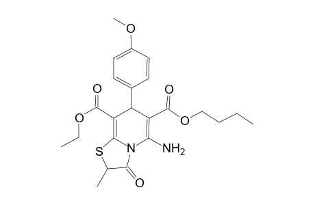 5-Amino-3-keto-7-(4-methoxyphenyl)-2-methyl-7H-thiazolo[3,2-a]pyridine-6,8-dicarboxylic acid O6-butyl ester O8-ethyl ester