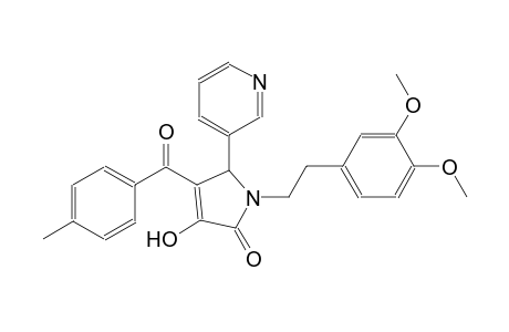 2H-pyrrol-2-one, 1-[2-(3,4-dimethoxyphenyl)ethyl]-1,5-dihydro-3-hydroxy-4-(4-methylbenzoyl)-5-(3-pyridinyl)-