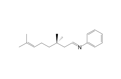 N-(R)-(3,3,7-Trimethyl-6-octenylidene)aniline