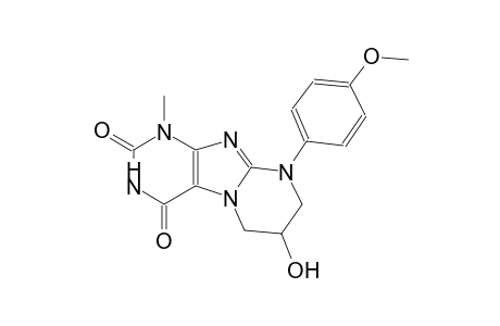 pyrimido[2,1-f]purine-2,4(1H,3H)-dione, 6,7,8,9-tetrahydro-7-hydroxy-9-(4-methoxyphenyl)-1-methyl-