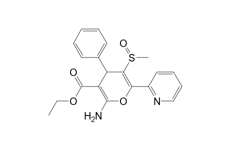 2-Amino-5-methylsulfinyl-4-phenyl-6-(2-pyridinyl)-4H-pyran-3-carboxylic acid ethyl ester
