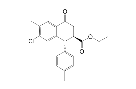 3-ETHYLCARBOXY-4-(4'-METHYLPHENYL)-6-CHLORO-7-METHYL-1-TETRALONE
