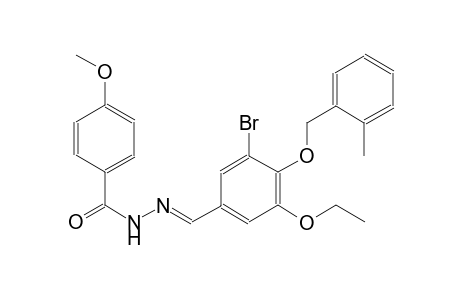 N'-((E)-{3-bromo-5-ethoxy-4-[(2-methylbenzyl)oxy]phenyl}methylidene)-4-methoxybenzohydrazide
