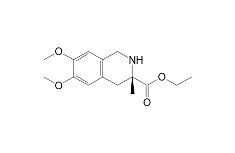 (S)-1,2,3,4-Tetrahydro-6,7-dimethoxy-3-methyl-3-isoquinolinecarboxylic acid ethyl ester