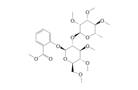 Methyl 2-[(2S,3R,4S,5S,6R)-4,5-dihydroxy-6-(hydroxymethyl)-3-[(2S,3R,4R,5R,6S)-3,4,5-trihydroxy-6-methyloxan-2-yl]oxyoxan-2-yl]oxybenzoate, hexamethyl ether