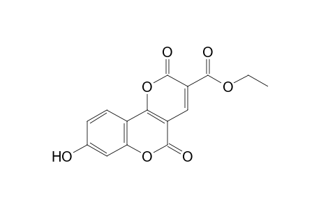 2,5-dioxo-8-hydroxy-2H,5H-pyrano[3,2-c][1]benzopyran-3-carboxylic acid, ethyl ester