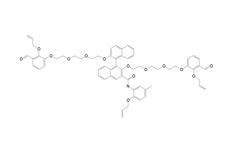 2,2'-BIS-[2-[2-[2-[3-FORMYL-2-(2-PROPENYLOXY)-PHENOXY]-ETHOXY]-ETHOXY]-ETHOXY]-N-[5-METHYL-2-(2-PROPENYLOXY)-PHENYL]-[1,1'-BINAPHTHALENE]-3-CARBOXAMIDE;COMPOUN