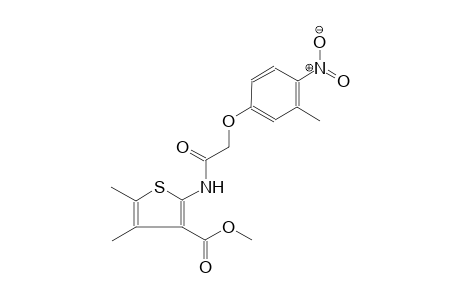 3-thiophenecarboxylic acid, 4,5-dimethyl-2-[[(3-methyl-4-nitrophenoxy)acetyl]amino]-, methyl ester