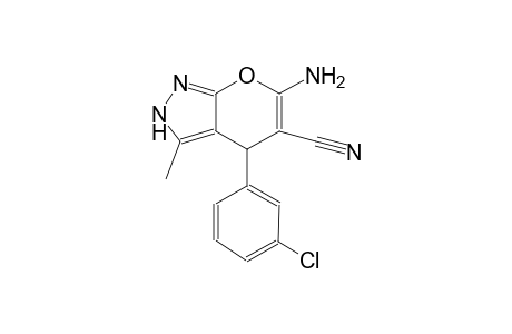 pyrano[2,3-c]pyrazole-5-carbonitrile, 6-amino-4-(3-chlorophenyl)-2,4-dihydro-3-methyl-