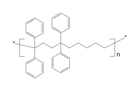 Regular di-alpha-phenylstyrene-pentamethylene copolymer