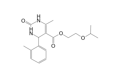 5-pyrimidinecarboxylic acid, 1,2,3,4-tetrahydro-6-methyl-4-(2-methylphenyl)-2-oxo-, 2-(1-methylethoxy)ethyl ester