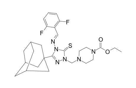 5-(1-ADAMANTYL)-4-(2,6-DIFLUOROBENZYLIDENEAMINO)-2-(4-ETHOXYCARBONYL-1-PIPERAZINYLMETHYL)-1,2,4-TRIAZOLINE-3-THIONE