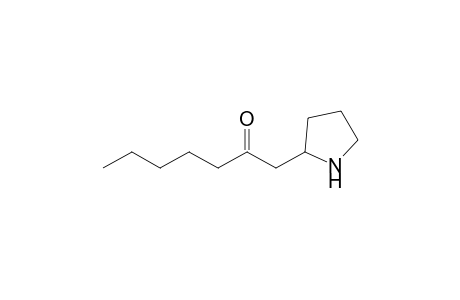 1-(2-pyrrolidinyl)-2-heptanone