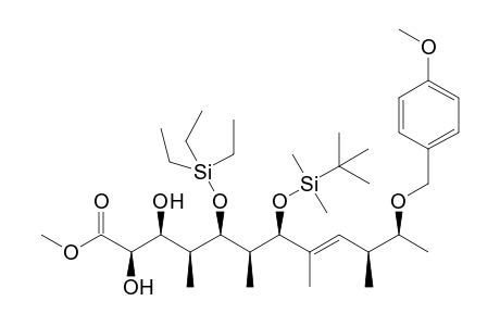 (2S,3R,4S,5R,6S,7R,10S,11S)-7-{[tert-butyl(dimethyl)silyl]oxy}-2,3-dihydroxy-11-[(4-methoxybenzyl)oxy]-4,6,8,10-(etramethyl)-5-[(triethylsilyl)oxy]dodeca-8-enoic acid methyl ester