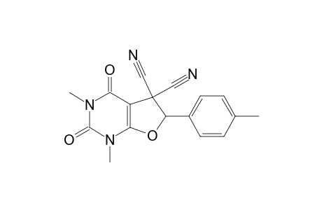 1,3-Dimethyl-6-(4-methylphenyl)-2,4-dioxo-1,2,3,4-tetrahydrofuro[2,3-d]pyrimidine-5,5(6H)-dicarbonitrile