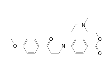 Benzoic acid, 4-[[3-(4-methoxyphenyl)-3-oxopropyl]amino]-, 2-(diethylamino)ethyl ester