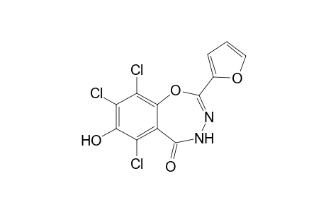 6,8,9-Trichloro-7-hydroxy-2-(furan-2-yl)benzo[f][1,3,4]-oxadiazepin-5-(4H)-one