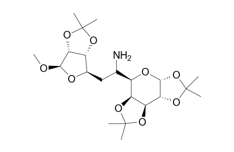 Methyl (1,2:3,4:9,10-tri-O-isopropylidene-6-amino-6,7-dideoxy-L-glycero-L-manno-.alpha.,D-galacto-undecodialdo-1,5-pyranoside)-11,8-.beta.-furanoside