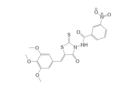 3-nitro-N-[(5Z)-4-oxo-2-thioxo-5-(3,4,5-trimethoxybenzylidene)-1,3-thiazolidin-3-yl]benzamide