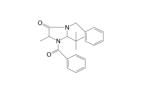 1-Benzoyl-3-benzyl-2-tert-butyl-5-methyl-4-imidazolidinone