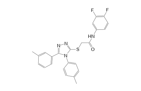 N-(3,4-difluorophenyl)-2-{[5-(3-methylphenyl)-4-(4-methylphenyl)-4H-1,2,4-triazol-3-yl]sulfanyl}acetamide