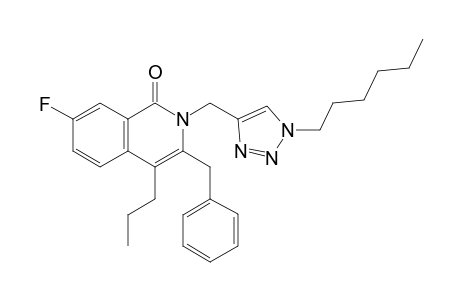3-Benzyl-7-fluoro-2-[(1-n-hexyl-1H-1,2,3-triazol-4-yl)methyl]-4-n-propylisoquinolin-1(2H)-one