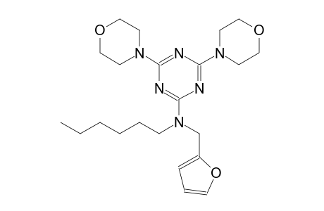 N-(2-furylmethyl)-N-hexyl-4,6-di(4-morpholinyl)-1,3,5-triazin-2-amine