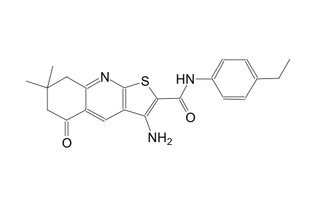 thieno[2,3-b]quinoline-2-carboxamide, 3-amino-N-(4-ethylphenyl)-5,6,7,8-tetrahydro-7,7-dimethyl-5-oxo-