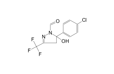 1H-pyrazole-1-carboxaldehyde, 5-(4-chlorophenyl)-4,5-dihydro-5-hydroxy-3-(trifluoromethyl)-