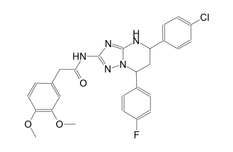 N-[5-(4-chlorophenyl)-7-(4-fluorophenyl)-4,5,6,7-tetrahydro[1,2,4]triazolo[1,5-a]pyrimidin-2-yl]-2-(3,4-dimethoxyphenyl)acetamide
