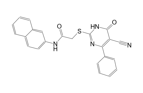 2-[(5-cyano-6-oxo-4-phenyl-1,6-dihydro-2-pyrimidinyl)sulfanyl]-N-(2-naphthyl)acetamide