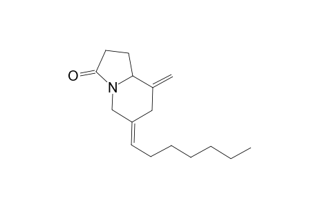 (6E)-6-heptylidene-8-methylene-1,2,5,8a-tetrahydroindolizin-3-one