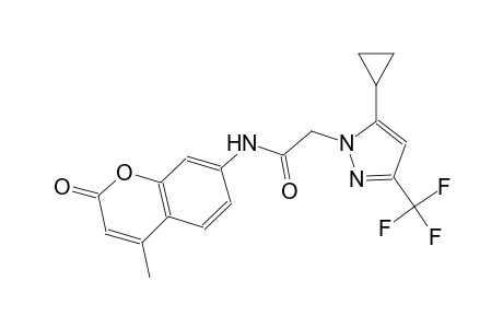 2-[5-cyclopropyl-3-(trifluoromethyl)-1H-pyrazol-1-yl]-N-(4-methyl-2-oxo-2H-chromen-7-yl)acetamide