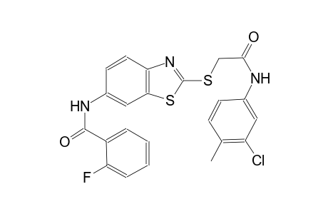 benzamide, N-[2-[[2-[(3-chloro-4-methylphenyl)amino]-2-oxoethyl]thio]-6-benzothiazolyl]-2-fluoro-