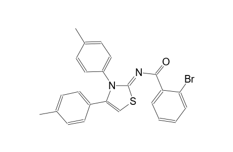 N-((2Z)-3,4-bis(4-methylphenyl)-1,3-thiazol-2(3H)-ylidene)-2-bromobenzamide