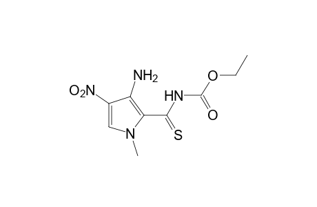 [(3-amino-1-methyl-4-nitropyrrol-2-yl)thiocarbonyl]carbamic acid, ethyl ester