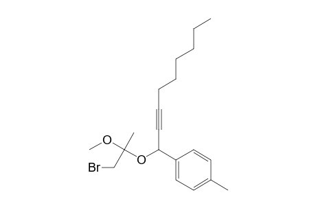 1-(4-Methylphenyl)non-2-yn-1-yl (1-bromo-2-methoxyprop-2-yl)ether