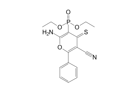 6-Amino-5-diethoxyphosphoryl-2-phenyl-4-sulfanylidene-3-pyrancarbonitrile