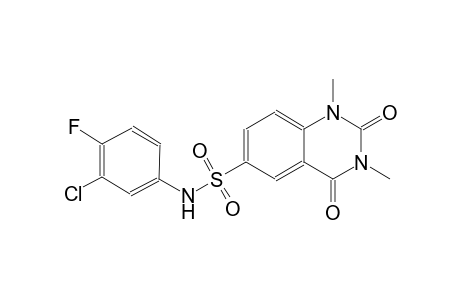 N-(3-chloro-4-fluorophenyl)-1,3-dimethyl-2,4-dioxo-1,2,3,4-tetrahydro-6-quinazolinesulfonamide
