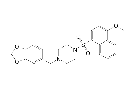 1-(1,3-Benzodioxol-5-ylmethyl)-4-[(4-methoxy-1-naphthyl)sulfonyl]piperazine