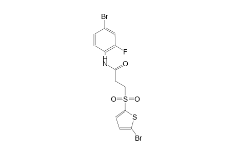 N-(4-bromo-2-fluorophenyl)-3-[(5-bromo-2-thienyl)sulfonyl]propanamide