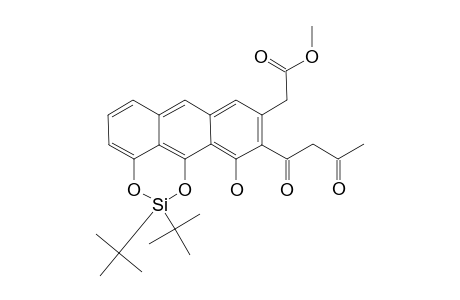 METHYL-2-[2,2-DI-TERT.-BUTYL-11-HYDROXY-10-(3-OXOBUTANOYL)-ANTHRA-[9,1-DE]-[1,3,2]-DIOXASILIN-9-YL]-ACETATE