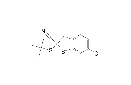 2,3-Dihydro-2-cyano-2-(tert-butylthio)-6-chlorobenzo[b]thiophene