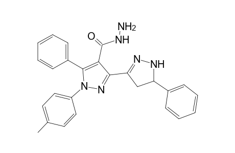5,5'-Diphenyl-1-(p-tolyl)-4',5'-dihydro-1H,1'H-[3,3'-bipyrazole]-4-carbohydrazide